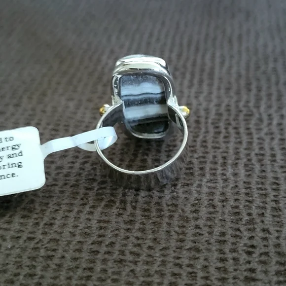 ✨️HP✨️ Shivam Zebra🦓 Jasper Statement Ring💍 - NWT - Picture 10 of 16